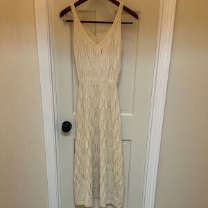 NWT Boho Cream Sleeveless Midi Dress